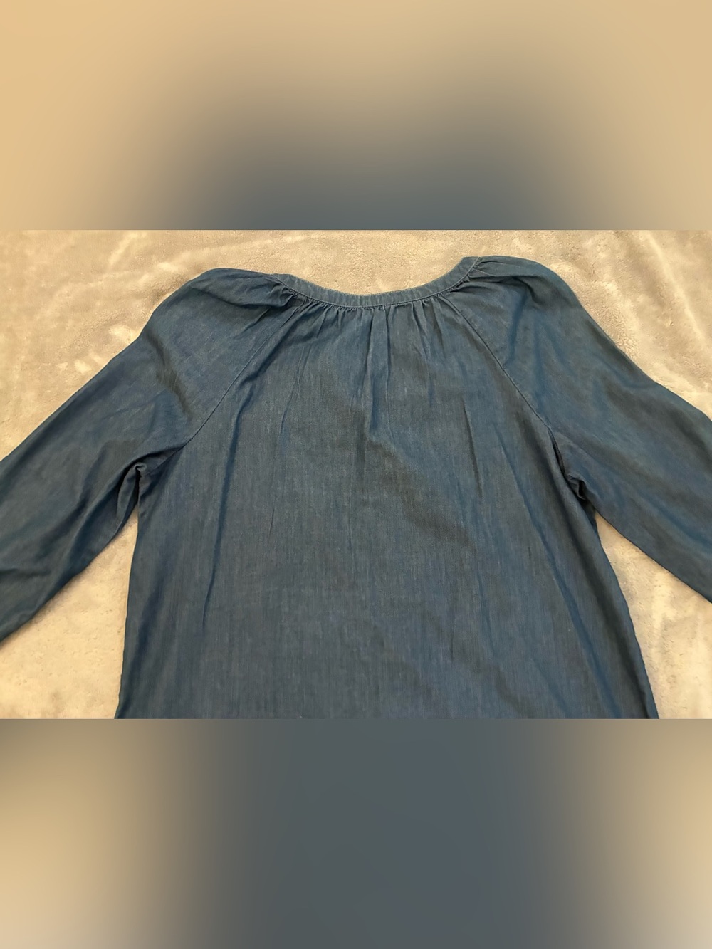 Women’s New Direction Brand Classic Chambray Shift Dress - Blue Size Small - Picture 10 of 14